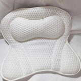 HULIANFU White Butterfly Bath Pillow Breathable Bathroom Cushion Accersories for Home Bathroom Accessories with Suction Cups