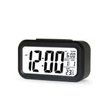 HULIANFU USB/AAA  Clocks LED Wooden Alarm Clock Watch Table Voice Control Digital Wood Despertador Electronic Desktop Table Decor