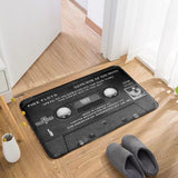 HULIANFU Retro Cassette Music Tape Floor Mat Multiple Choice Funny Entrance Door Mat Living Room Kitchen Non-Slip Carpet Bathroom Doormat