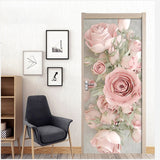 HULIANFU  PVC Self-Adhesive Waterproof Door Sticker Modern 3D Abstract Line Mural Wallpaper Living Room Study Home Decor Art Door Poster
