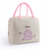 HULIANFU Lunch Bag Lunch Box Thermal Insulated Canvas Tote Pouch Kids School Bento Portable Dinner Container Picnic Food Storage Bags