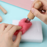 HULIANFU RORGETO Wool Felting Needles Awl Craft DIY Tools Solid Wooden Handle Holder Single and Multi Fine Needle for Creative Felting