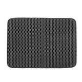 HULIANFU Pet Cat Litter Mat Waterproof EVA Double Layer Cat Litter Trapping Pet Litter Box Mat Clean Pad Products For Cats Accessories