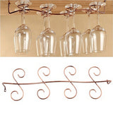 HULIANFU Useful Fashion Bar Red Wine Glass Hanger Holder Hanging Rack Shelf hold up to 6/8 wine glasses cups
