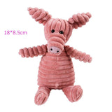 HULIANFU Plush Dog Toy Animals Shape Bite Resistant Squeaky Toys Corduroy Dog Toys for Small Large Dogs Puppy Pets Training Accessories
