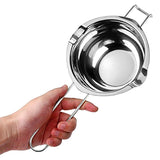 HULIANFU Long Handle Wax Melting Stainless Steel Pot DIY Scented Candle Soap Chocolate Butter Handmade Soap Tool Non-stick Easy Cleaning