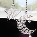 HULIANFU Starry sky moon dream mirror creative rear-view mirror car decoration hanging pendant accessories for feminine interior parts