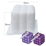 HULIANFU Scented Candle Mold DIY Wool shape Candle Silicone Casting Mold Handmade Candle Soap Making Wax Mold Handcraft Home Decoration
