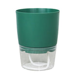 HULIANFU Watering Planter Handmade 2 Layer Self Watering Plant Flower Pot With Water Container Round Flowerpot Home Garden Decor