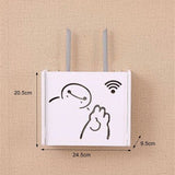 HULIANFU Large Wireless Wifi Router Storage Box PVC Density Panel Shelf Wall Hanging Board Bracket Cable  Organizer Home Decor