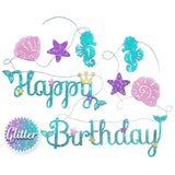 HULIANFU Little Mermaid Party Balloons 32inch Number Foil Balloon Kids Birthday Party Decoration Supplies Baby Shower Decor Helium Globos