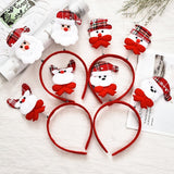 HULIANFU 2023 Red Christmas Hair Band Cartoon Santa Claus Snowman Antlers Headband Merry Christmas Decor Adult Kids Naviidad Gifts Noel Toys