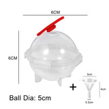 HULIANFU New 5CM Round Ball Ice Cube Mold DIY Ice Cream Maker Plastic Ice Mould Whiskey Ice Tray for Bar Tool Kitchen Gadget Accessories