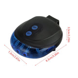 HULIANFU Waterproof Bicycle Cycling Lights Taillights LED Laser Safety Warning Bicycle Lights Bicycle Tail Bicycle Accessories Light