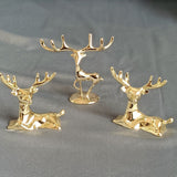 HULIANFU Nordic Style Mini Light Luxury Imitation Copper Elk Ornaments  Deer Sculpture Gold plated zinc alloy deer ornaments decoration