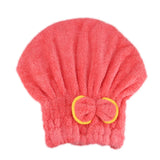 HULIANFU Microfibre Quick Hair Drying Bath Spa Bowknot Wrap Towel Hat Cap For Bathroom 7 Colors Solid Color Bathroom Accessories FPing