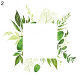 HULIANFU Leaf Green Plant Personality Wall Sticker Light Switch PVC Home Decoration Decal
