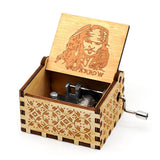 HULIANFU  Wooden Hand Crank Music Box Magic School Game Jurassic Park Godfather Children  Holiday Gift Christmas New Year Gift