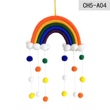 HULIANFU Nordic Cloud Rainbow Raindrop Wall Hangings Decoration For Kid Girls Bedroom Hanging Pendant Baby Bed Tent Hanging Toy Pendant