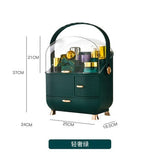 HULIANFU Large Capacity Makeup Organizer Cosmetic Storage Box Drawer Type Desktop Finishing Rack Dustproof Lipstick Beauty Mask Case