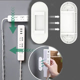 HULIANFU Self-Adhesive Power Strip Holder with Cable Organizer, Wall Mount Patch Panel Socket Holder Home Organizer Remote Holder