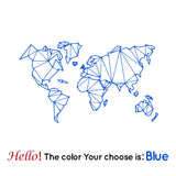 HULIANFU Large Size Geometric World Map Wall Sticker Vinyl Mural Removable Bedroom Decor Stickers Home Living Room Decoration Accessories