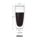 HULIANFU JANKNG Heat-Resistant Double Wall Glass Cup Beer Coffee Cup Set Handmade Beer Tumbler Mug Tea Whiskey Mugs Transparent Drinkware