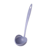 HULIANFU Soup Spoon Ladle Silicone Pot Spoons With Long Handle Spoon Cooking Colander Utensils Scoop Tableware Spoon Kitchen Accessories