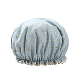HULIANFU Women Hair Cap Hat Supplies Bathroom Double Layer Shower Waterproof Thick Cover Accessories