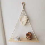 HULIANFU Wall Hanging Shelf Boho Home Decor Rope Macrame Shelf for Plant Hanger Farmhouse Rustic Planter Bedroom Living Room Decoration