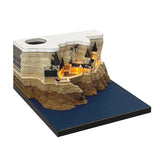 HULIANFU Omoshiroi Block 3D Memo Pads Novelty Famious Movie Building Harry Design New Year Christmas Gift
