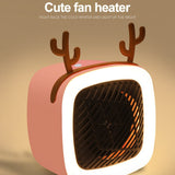 HULIANFU Portable Mini Heaters for Home Cute Electric Heaters Hot Fan Heater Plug in Winter Warmer Overheat Protection Small Warmer Mute