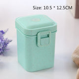 HULIANFU Kitchen 900ml Microwave Lunch Box Wheat Straw Dinnerware Food Storage Container Children Kids School Office Portable Bento Box
