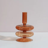 HULIANFU Nordic Glass candle holders romantic Dinner home decoration candlestick for birthday wending candle holder wax portavelas decor