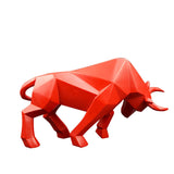 HULIANFU Resin Bull Sculpture Bull Statue Animal Nordic Decoration Home Decor Tabletop Statues Bulls Figurines Office Cabinet Bookshelf