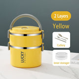 HULIANFU TUUTH Multi-layer Lunch Box for Office Worker Big Capacity Food Grade Stainless Steel Bento Box Food Container School Picnic