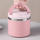 HULIANFU Soup Thermos Food Jar Insulated Lunch Container Bento Box for Cold Hot Food Food Flask Stainless Steel Lunch Box With Handle
