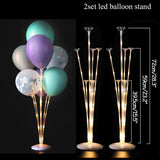 HULIANFU Table Balloon Arch Set Ballon Column Stand for Wedding Birthday Party Decorations Kids Balloons Accessories Christmas Decor ball