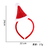 HULIANFU  Cartoon Red Christmas Hair Band Santa Claus Snowman Antlers Headband Merry Christmas Decor Adult Kids Naviidad Gifts Noel Toys