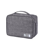 HULIANFU Portable Cable Digital Storage Bags Organizer USB Gadgets Wires Charger Power Battery Zipper Cosmetic Bag Case Accessories Item