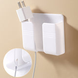 HULIANFU Punch Free Wall Mounted Organizer Storage Box Remote Control Mounted Mobile Phone Plug Wall Holder Charging Multifunction hook