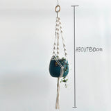 HULIANFU New arrival good quality handmade macrame plant hanger, pot holder  pot hanging  pot tray for garden for home