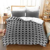 HULIANFU New Fashion 3D Dense Hole Pattern 2/3Pcs Duvet Cover Set 3D Duvet Cover With Pillow Case 3D Bedding Sets