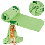 HULIANFU Legendog 1pcs Pet Bath Towel Footprint Printed Oversized Microfiber Towel Strong Absorbing Water Dog Bath Dry Towel Pet Supplies