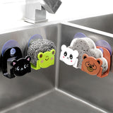 HULIANFU Kitchen Organizer Suction Cup Sink Drain Rack Sponge Storage Holder Kitchen Sink Soap Rack Drainer Rack  Bathroom Accessories