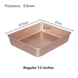 HULIANFU Stainless Steel Food Storage Trays Rectangle Steamed Sausage Fruit Pans Water Bread Kitchen Baking Shallow Dish Serving Plate