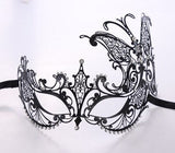 HULIANFU Male Female Phantom Gold Skull Venetian Metal Costume Masquerade Party Mask Laser Cut Halloween Prom Cosplay Wedding Ball Masks