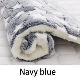 HULIANFU Pet Sleeping Mat Cat Bed Dog Bed Thickened Pet Soft Wool Mat Blanket Mmattress Household Portable Washable Warm Carpet