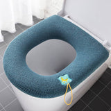 HULIANFU NEW Toilet Seat Mat Set Bathroom Universal Warm Soft Washable Closestool Mat Seat Case Winter Warmer Mat Pad Bidet Covers