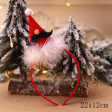 HULIANFU 2023 Christmas Headband Santa Tree Elk Antlers Hair Accessories for Girls Headwear Reindeer Ornaments Elk Ears Christmas Decorations